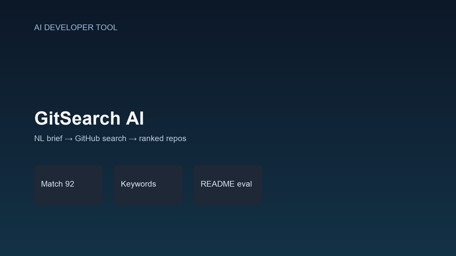 GitSearch AI natural-language GitHub discovery